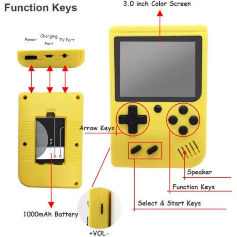 Consola de juegos portátil iniciación rosa